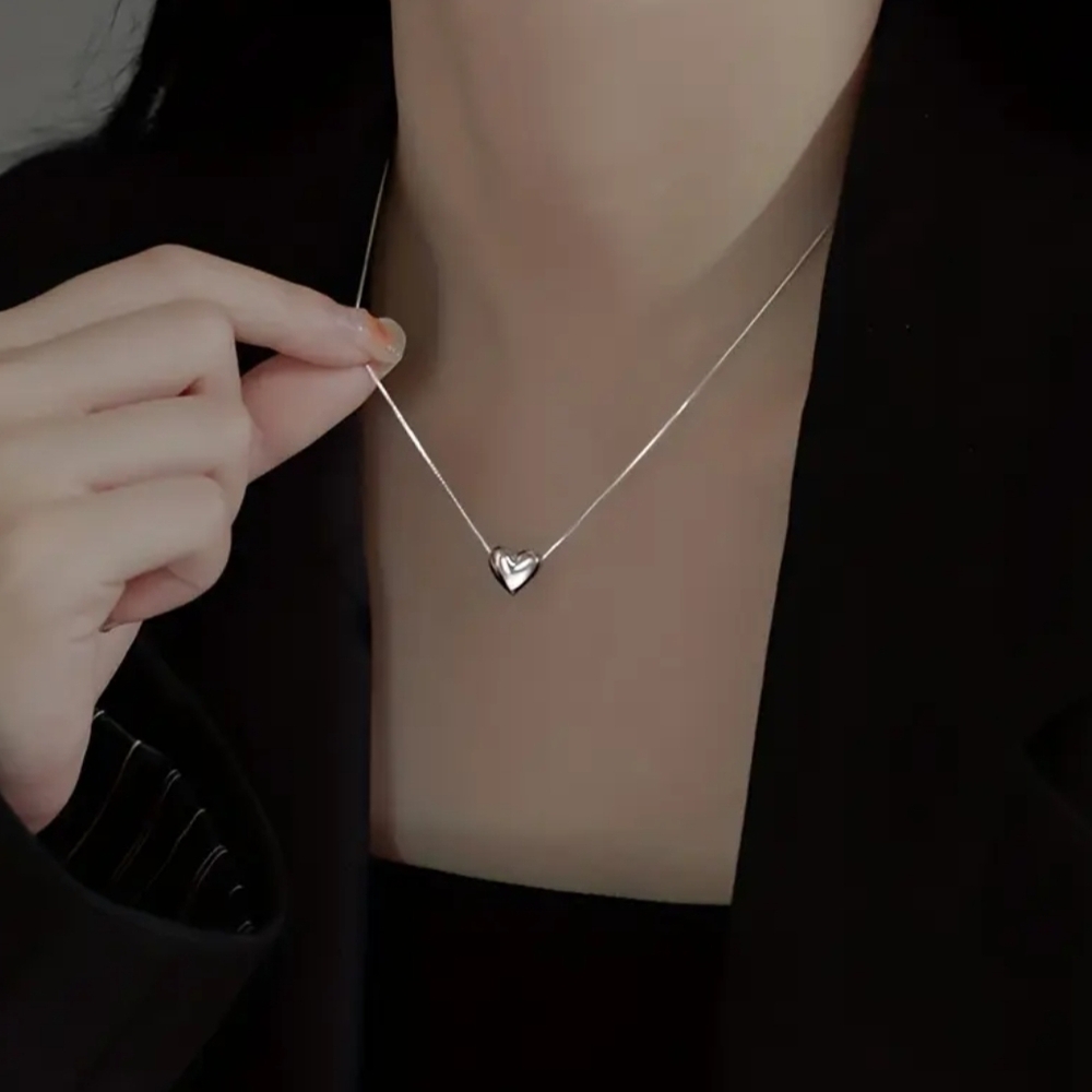 White Gold Heart Necklace